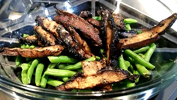 Portobello mushrooms with veggies